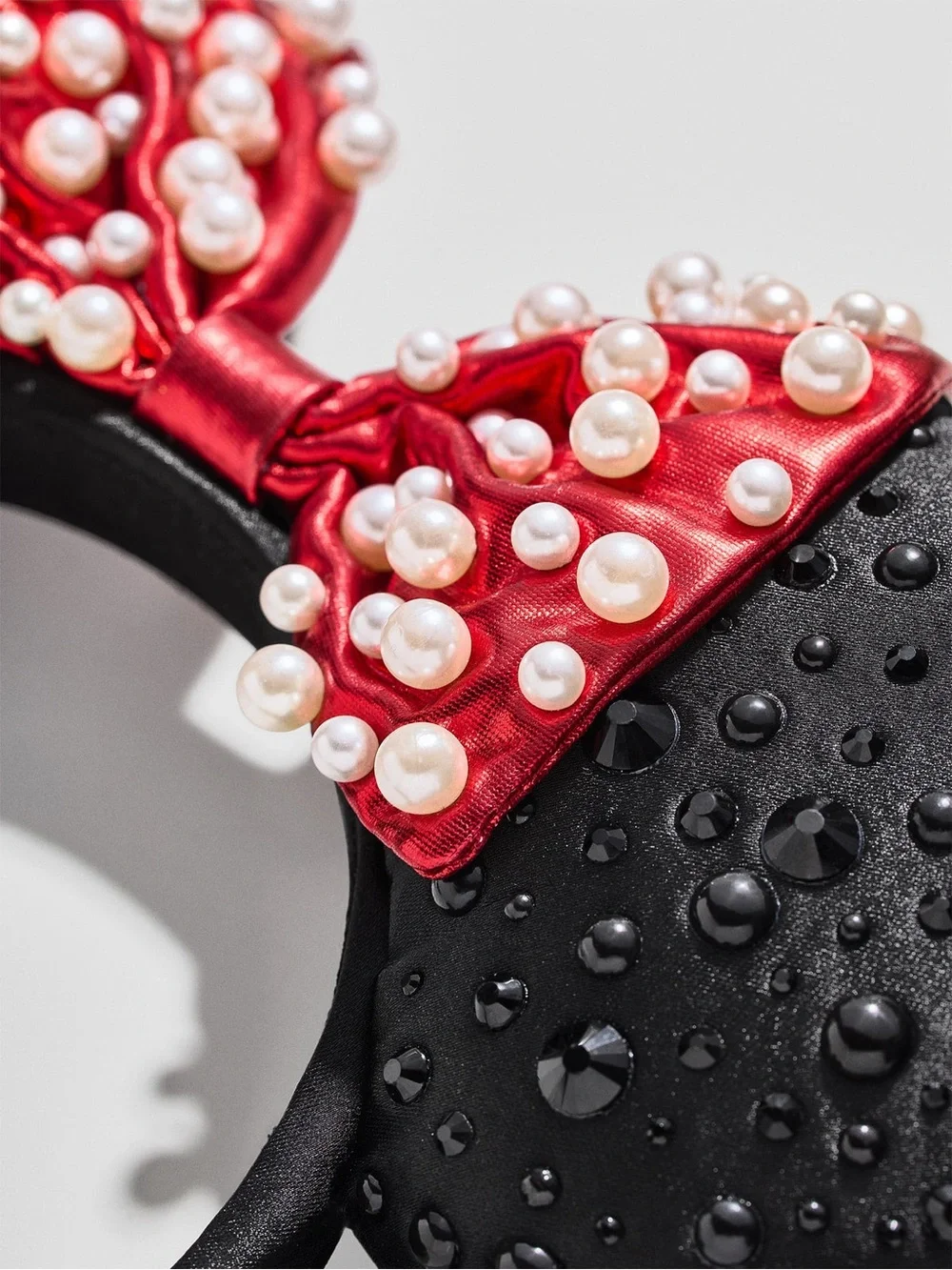 BaubleBar Disney Classic Minnie Mouse Ear Headband with Pearl-Embellished Bow